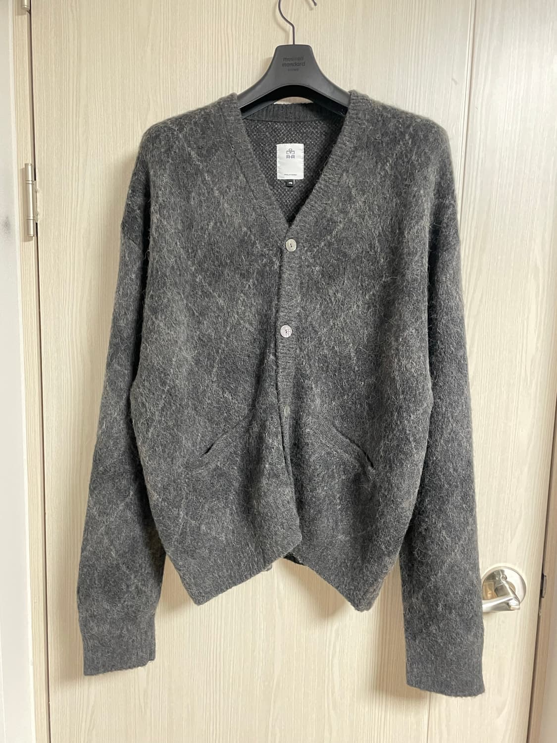 폴리테루 모헤어가디건 차콜 4사이즈 상품이미지3