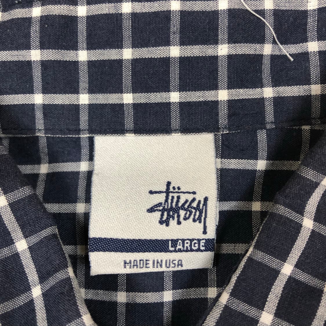 90s 스투시 stussy 로고 포켓 체크 반팔셔츠 상품이미지7