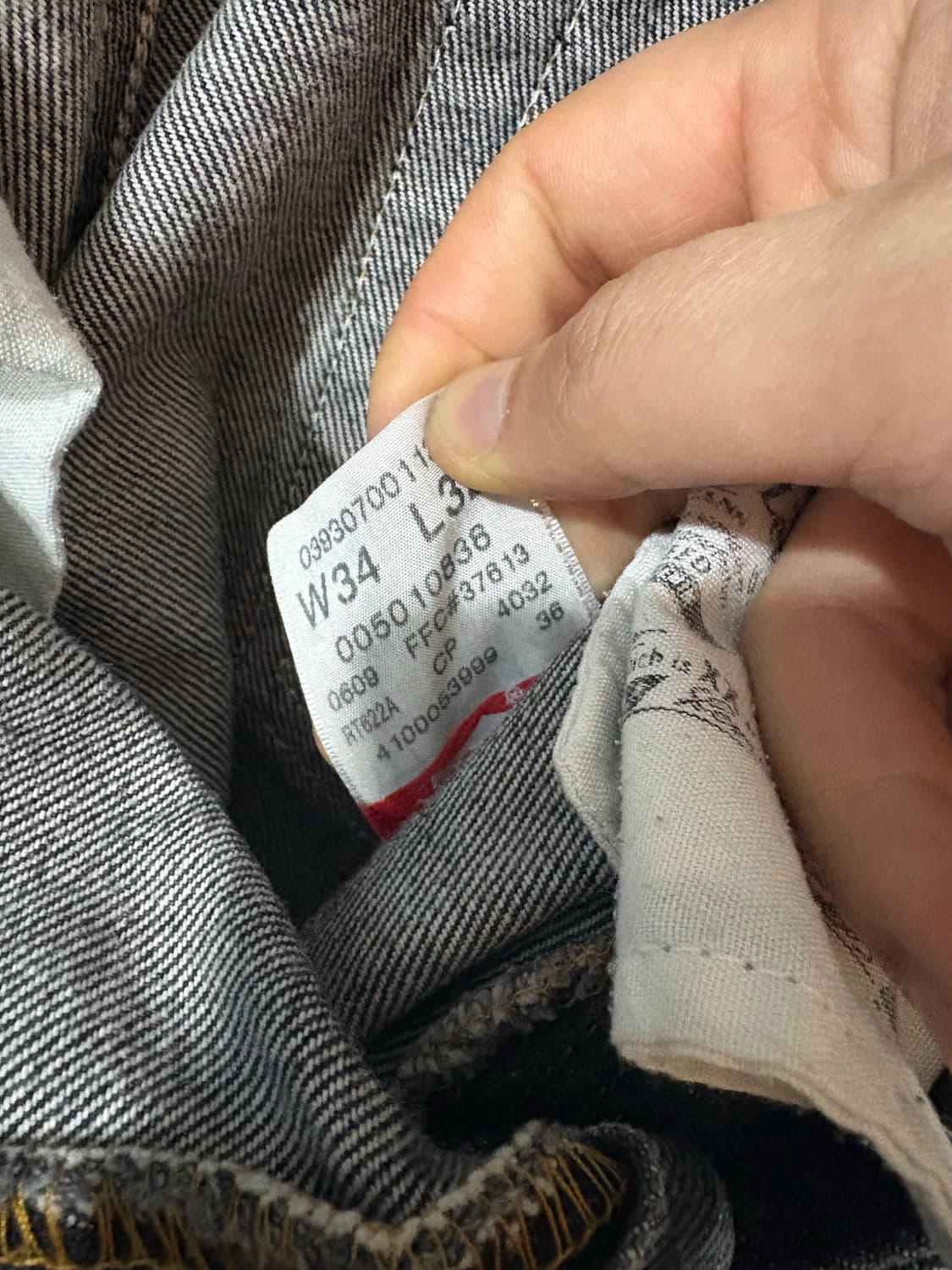 00’s Levis black 501 denim pant. 상품이미지7