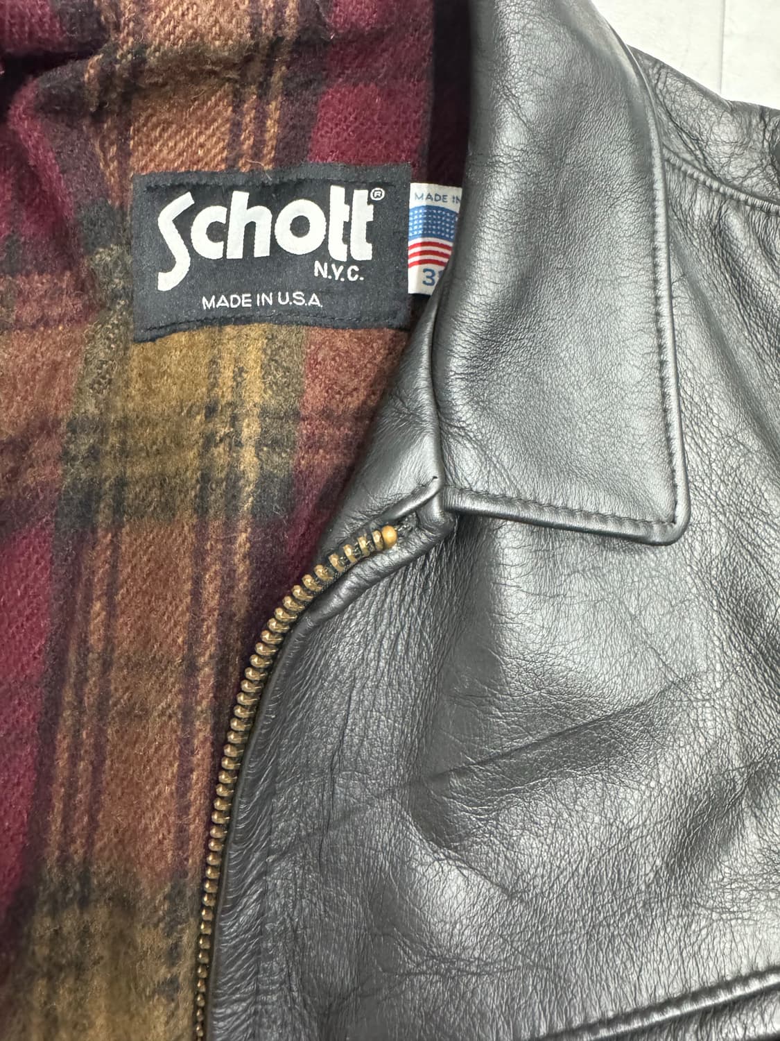 Schott made in usa leather jacket (38) 상품이미지4
