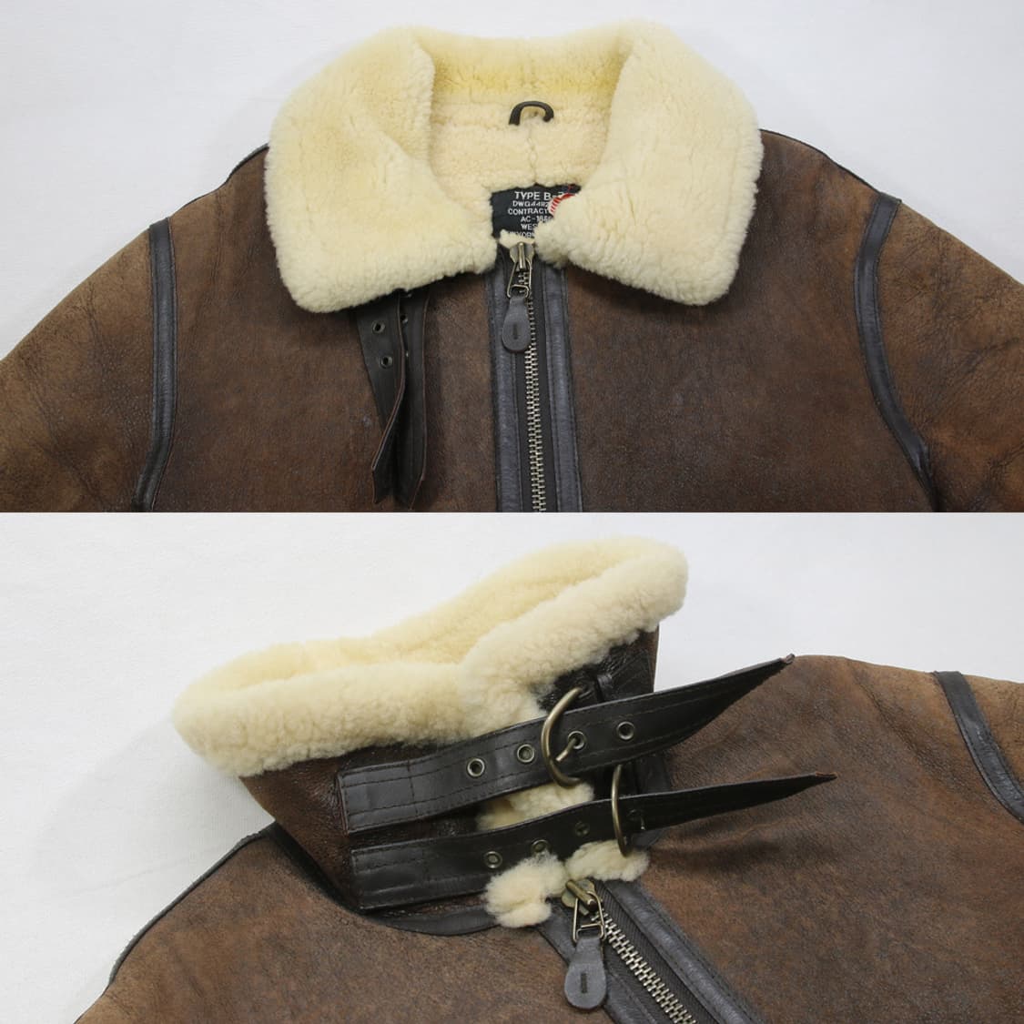 (착용컷) U.S.A.A.F. B-3 무스탕 (남성용 103) 상품이미지5