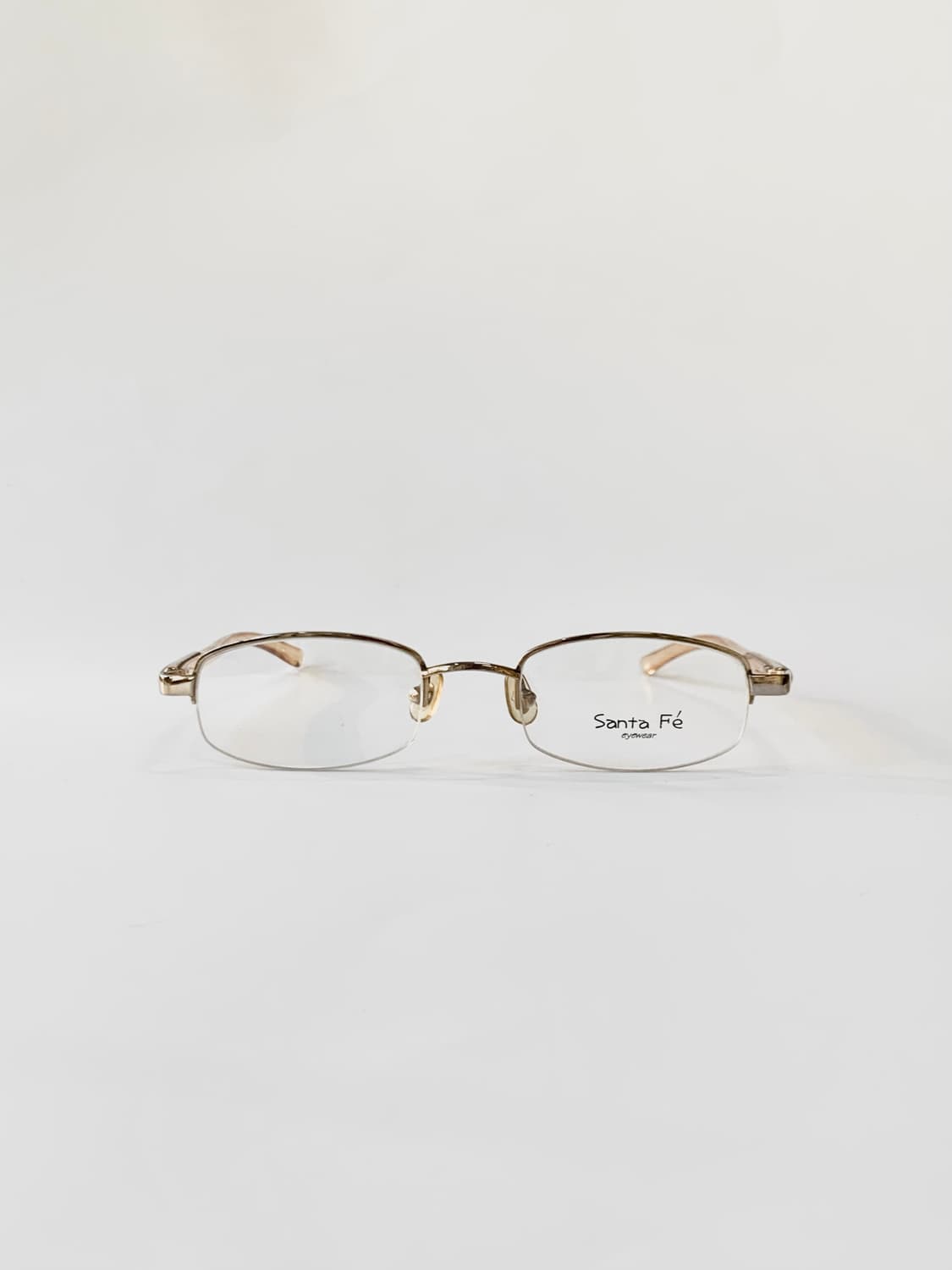 [픽키-601] 골드 메탈 하프림 안경 안경테 상품이미지5