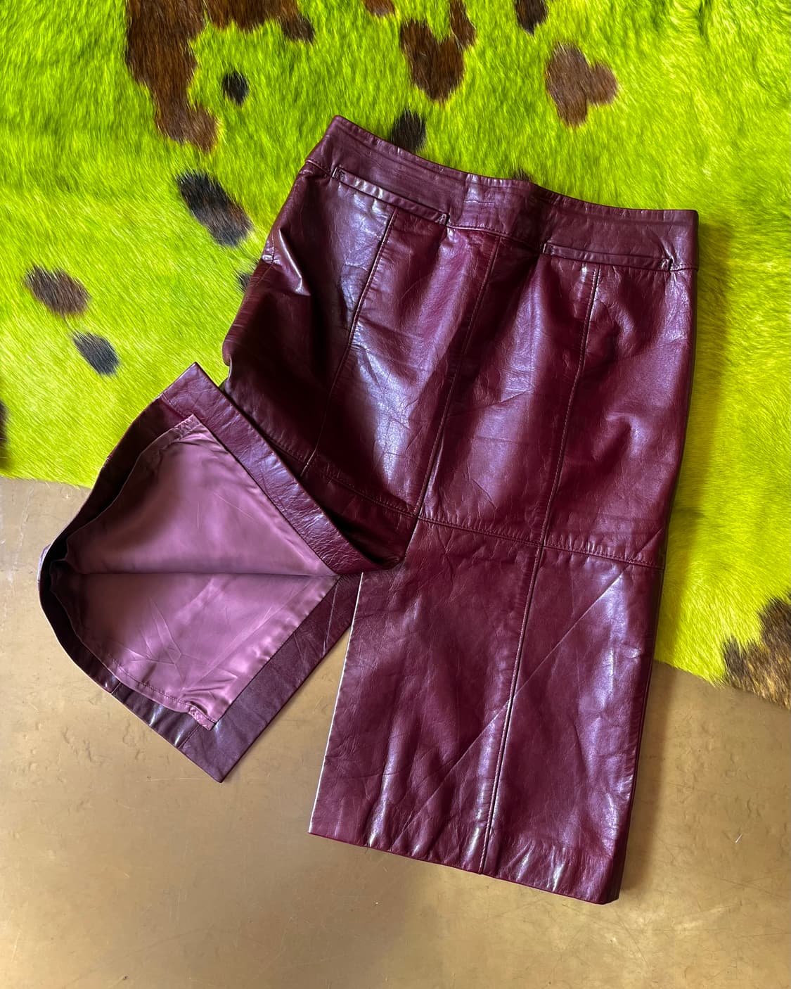 MICHAEL KORS Vintage Cow Leather Skirt 상품이미지10