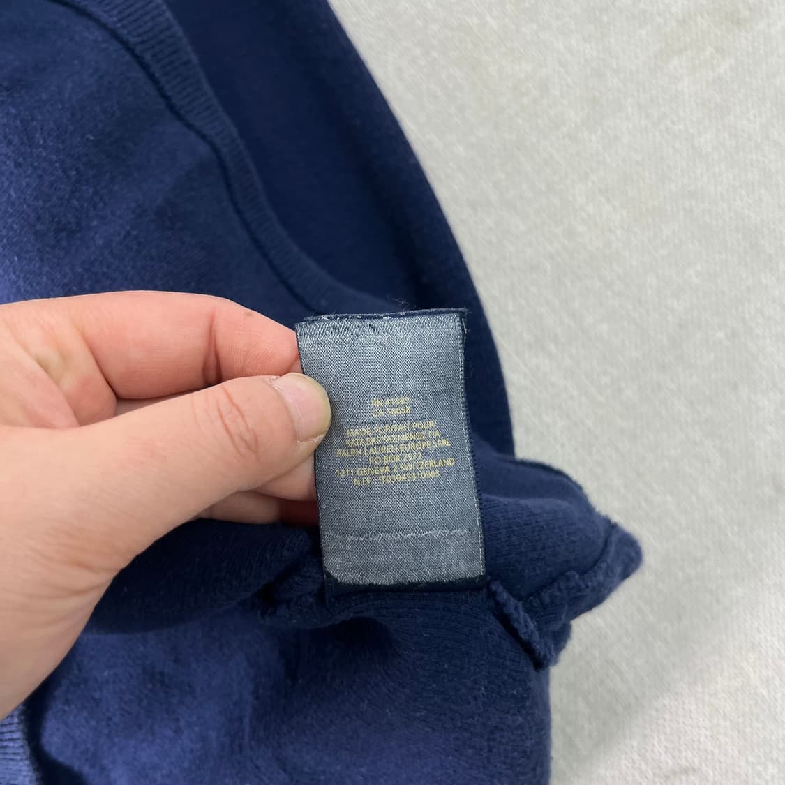 95 폴로랄프로렌 코튼반집업 네이비 니트  상품이미지6