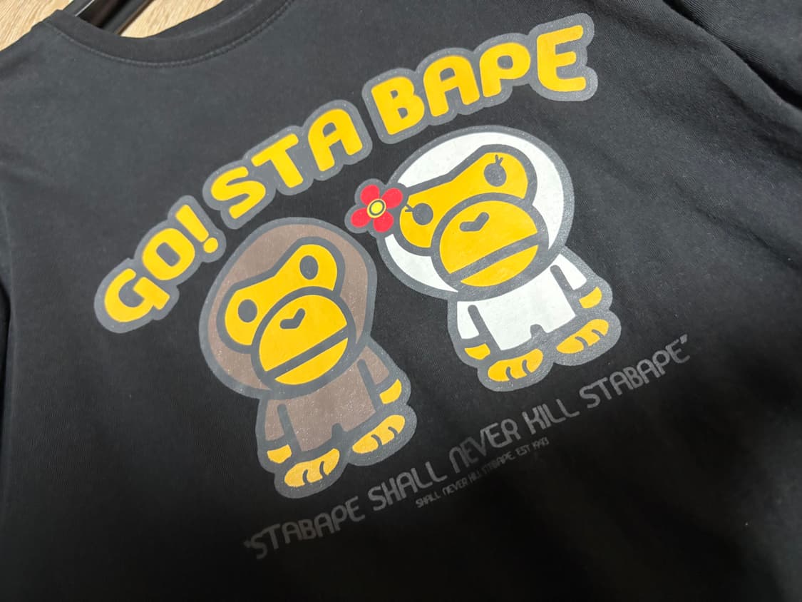 베이프 베이비마일로 반팔 L사이즈 판매합니다 상품이미지1
