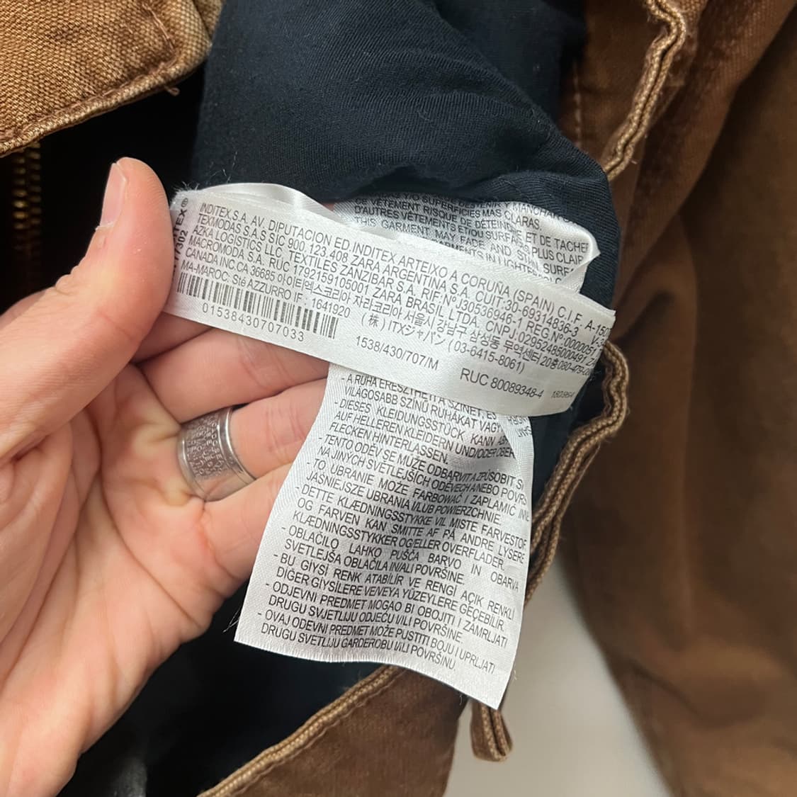 ZARA 자라 콘트라스트 카라넥 워크 자켓 M 상품이미지4