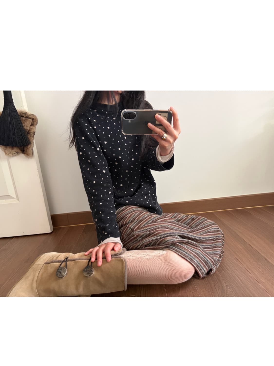 star patterned top 상품이미지3