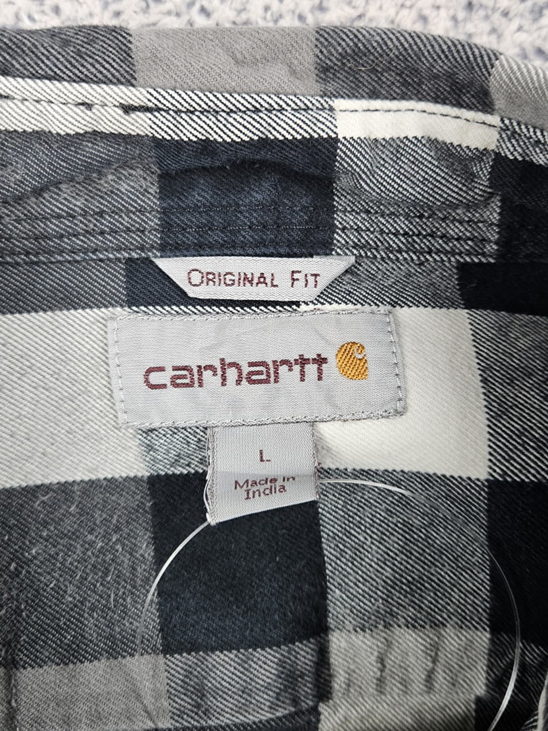 칼하트 체크 패턴 플란넬 롱 슬리브 워크 셔츠 ( L ) / 10327 상품이미지8