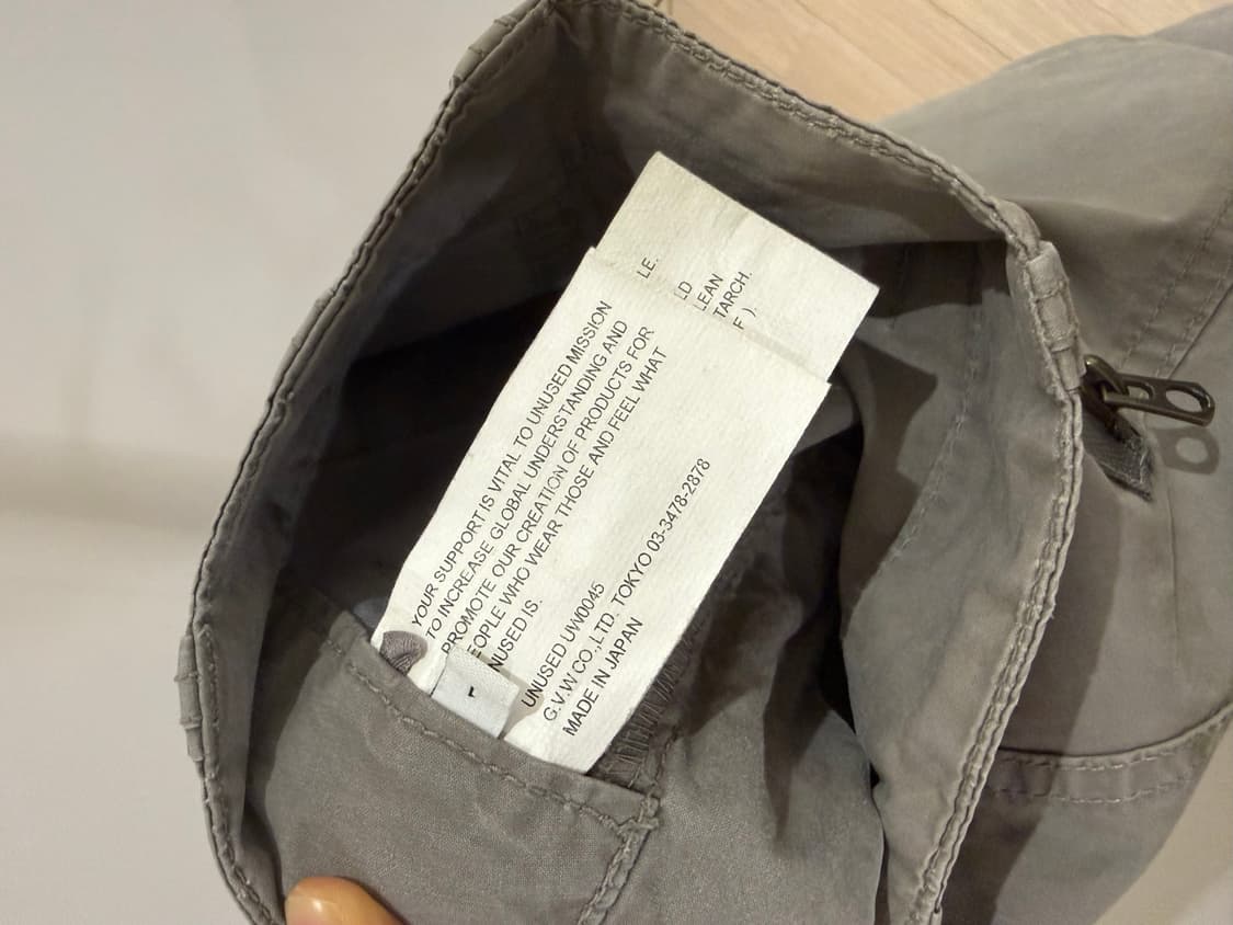UNUSED 언유즈드 지퍼 카고 팬츠 상품이미지5