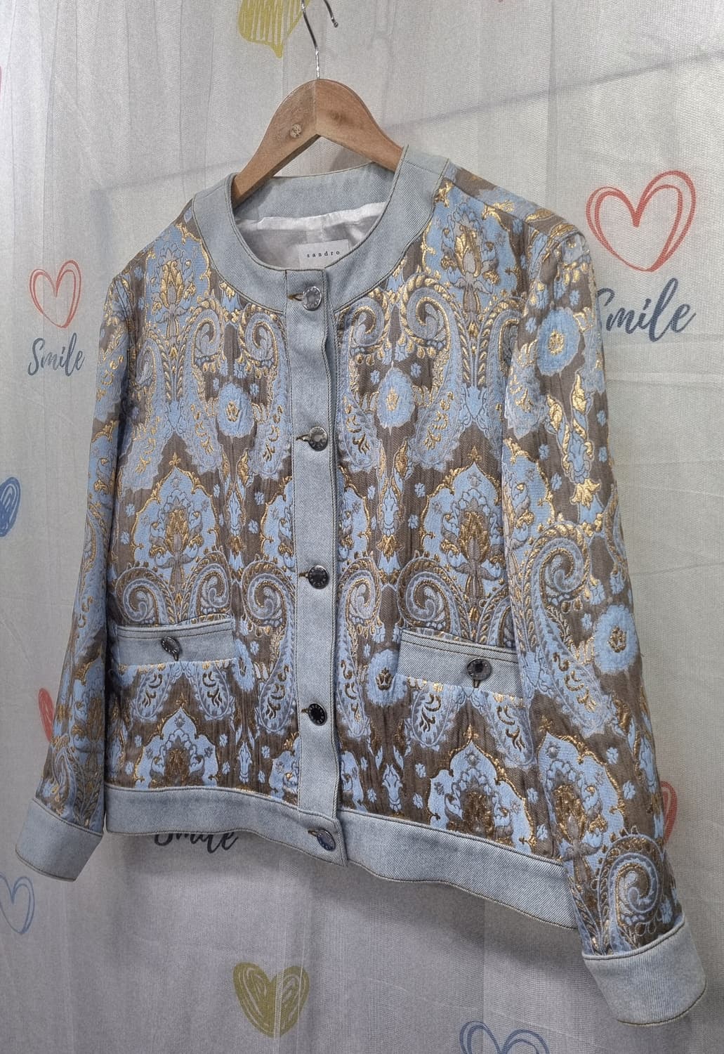 정품) 산드로 자카드 여성 자켓  상품이미지2