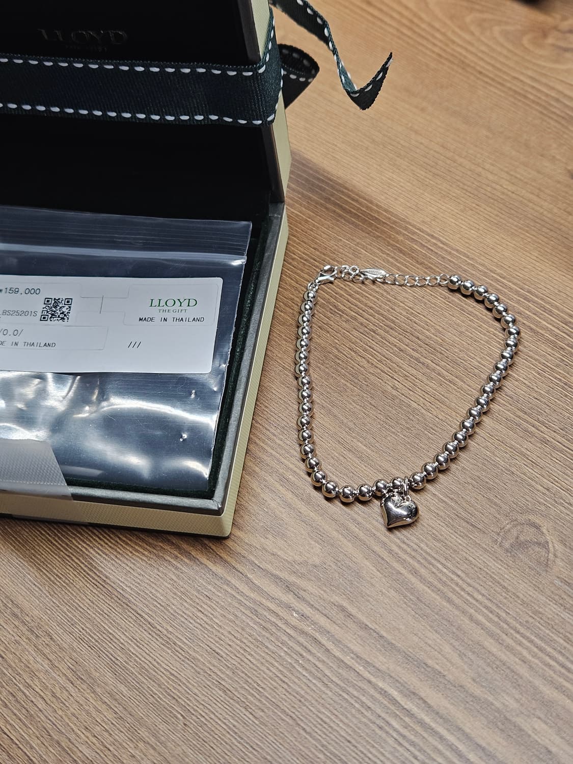 미사용 로이드 하트 볼 팔찌 상품이미지2