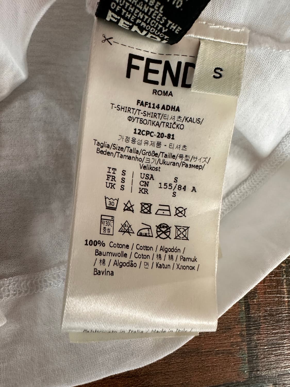 (S)펜디 FF로고 라이닝 크롭 반팔티 상품이미지7