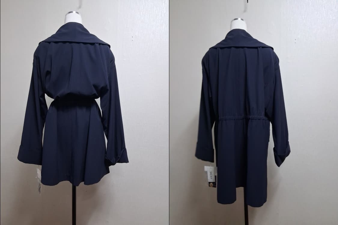 일본빈티지 SICILY 고급버전 100% 순모 춘추 금장더블버턴 사파리 상품이미지2