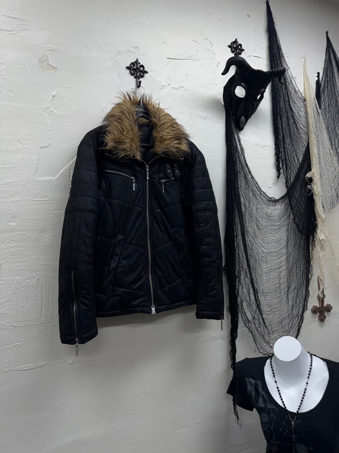 Asm 00s vkei trimming fur jacket 상품이미지1