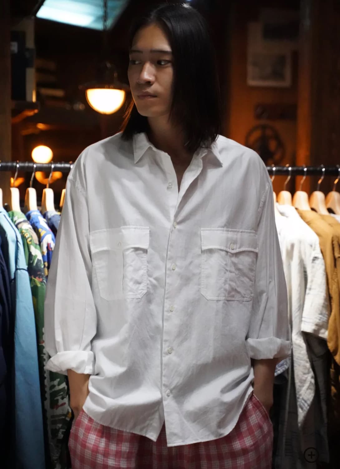 Porter Classic X Alumo 롤업 코튼린넨 셔츠 화이트 상품이미지10