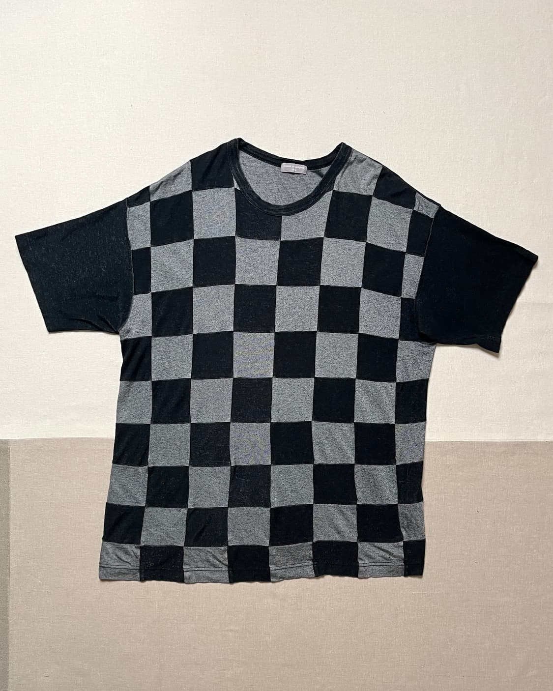 90s 꼼데가르송 옴므 체커보드 티셔츠 다나카옴므  상품이미지1