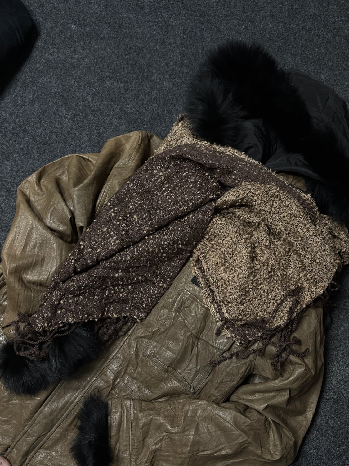 Vintage y2k punk grunge muffler scarf 상품이미지1