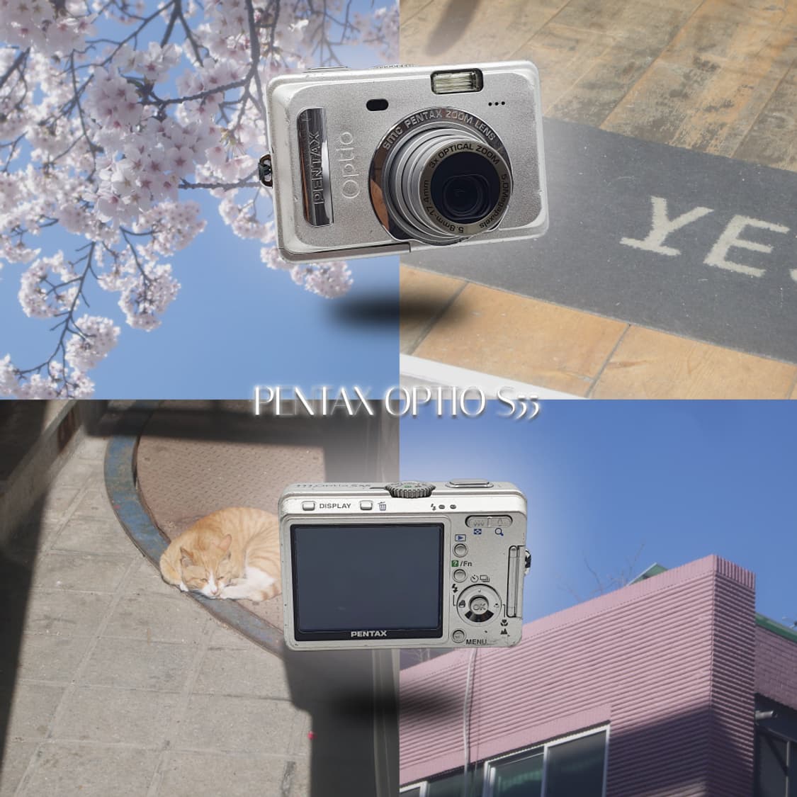 작례⭕️ 펜탁스 옵티오 S55 메탈실버⌚ 상품이미지1