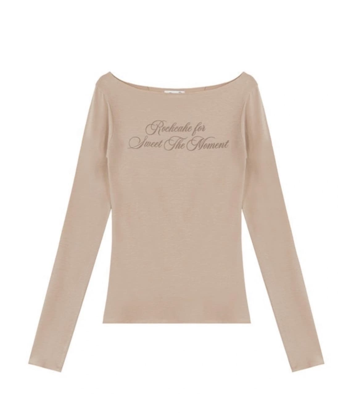 락케이크 Cursive Mesh Top beige 상품이미지1