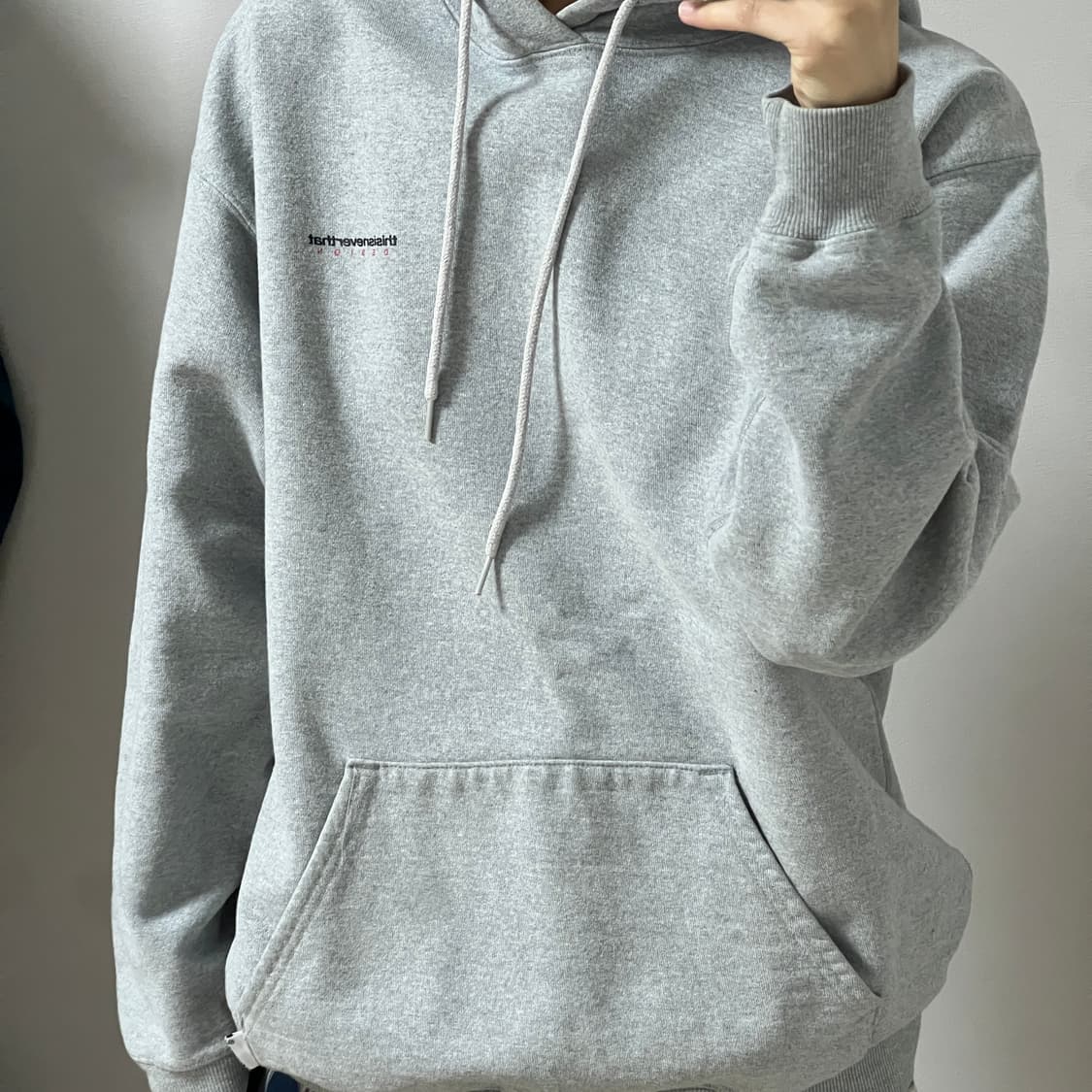 디스이즈네버댓 기모 후드티 그레이 S 상품이미지2