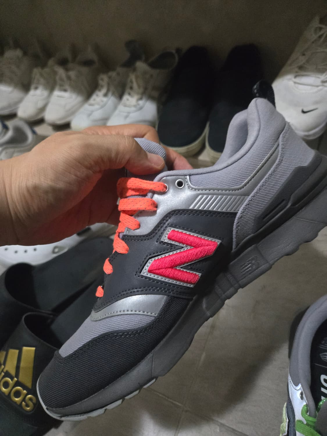 뉴에라 콜라보 New Balance 997H 그레이 오렌지/그린 (정품  상품이미지7