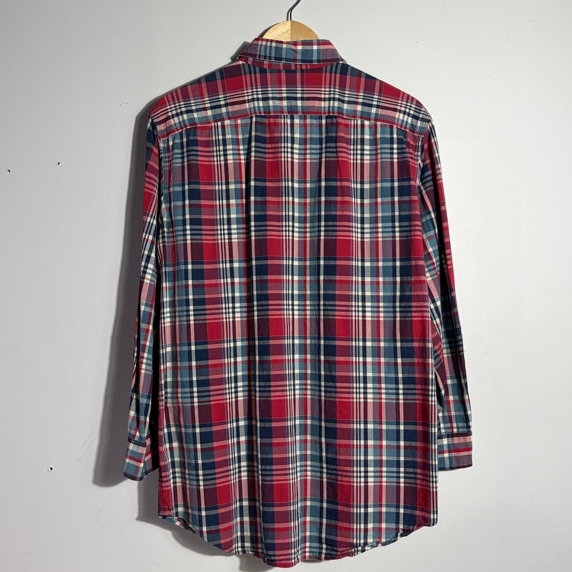 폴로 랄프로렌 빈티지 레드·네이비 투포켓 체크 셔츠 (무료배송 상품이미지3