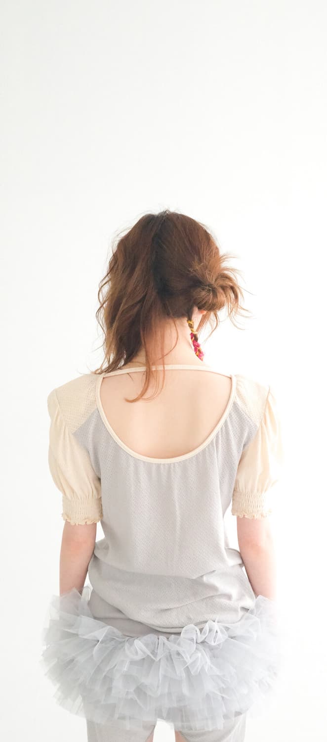 pad shoulder raglan half top 상품이미지2