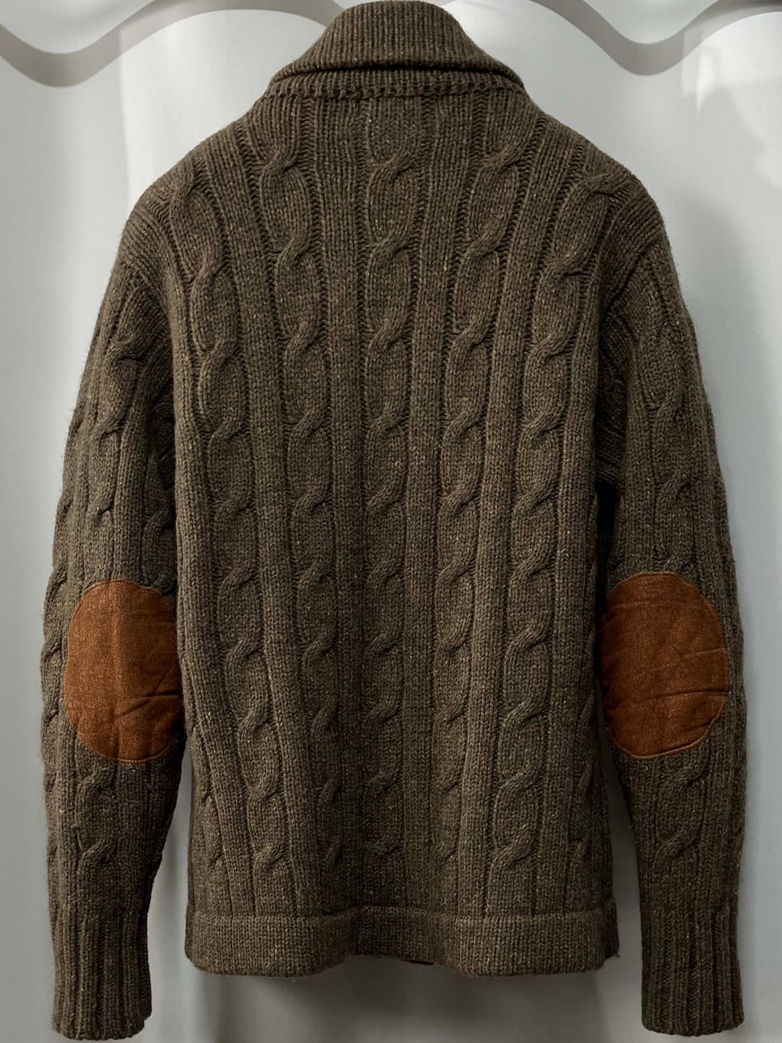 폴로 랄프로렌 브라운 도네갈 퓨어버진울 피셔맨 울 가디건 자켓 상품이미지2