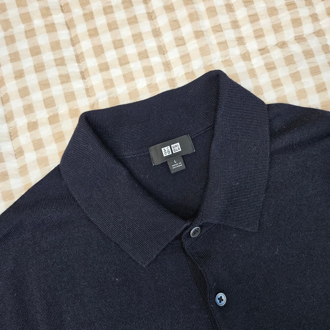 유니클로 울100 니트 카라티 남자100 상품이미지2