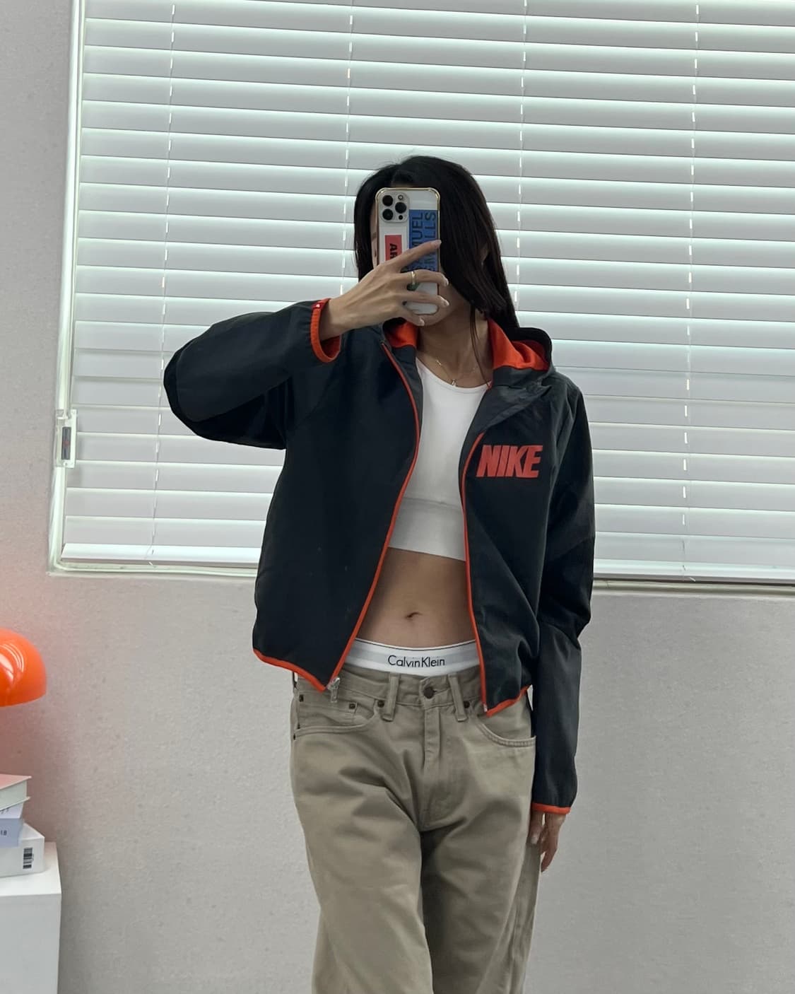 (WOMEN)나이키 크롭 후드 바막-M1888 상품이미지2