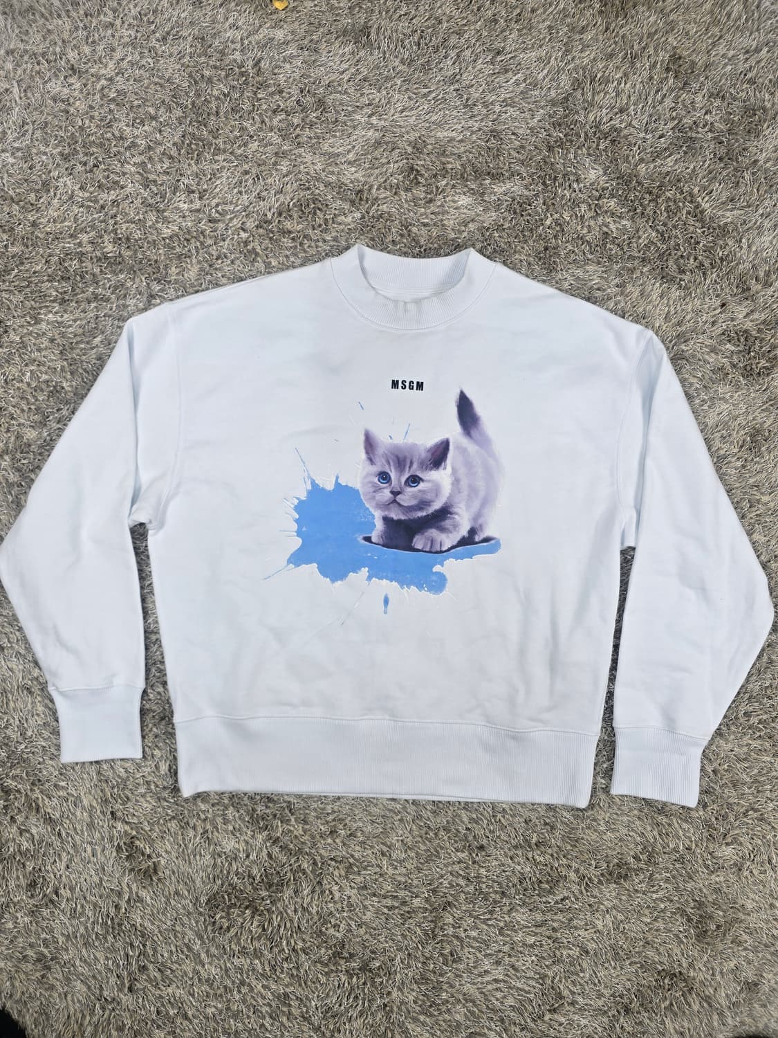 MSGM 고양이 프린팅 맨투맨 M 상품이미지1