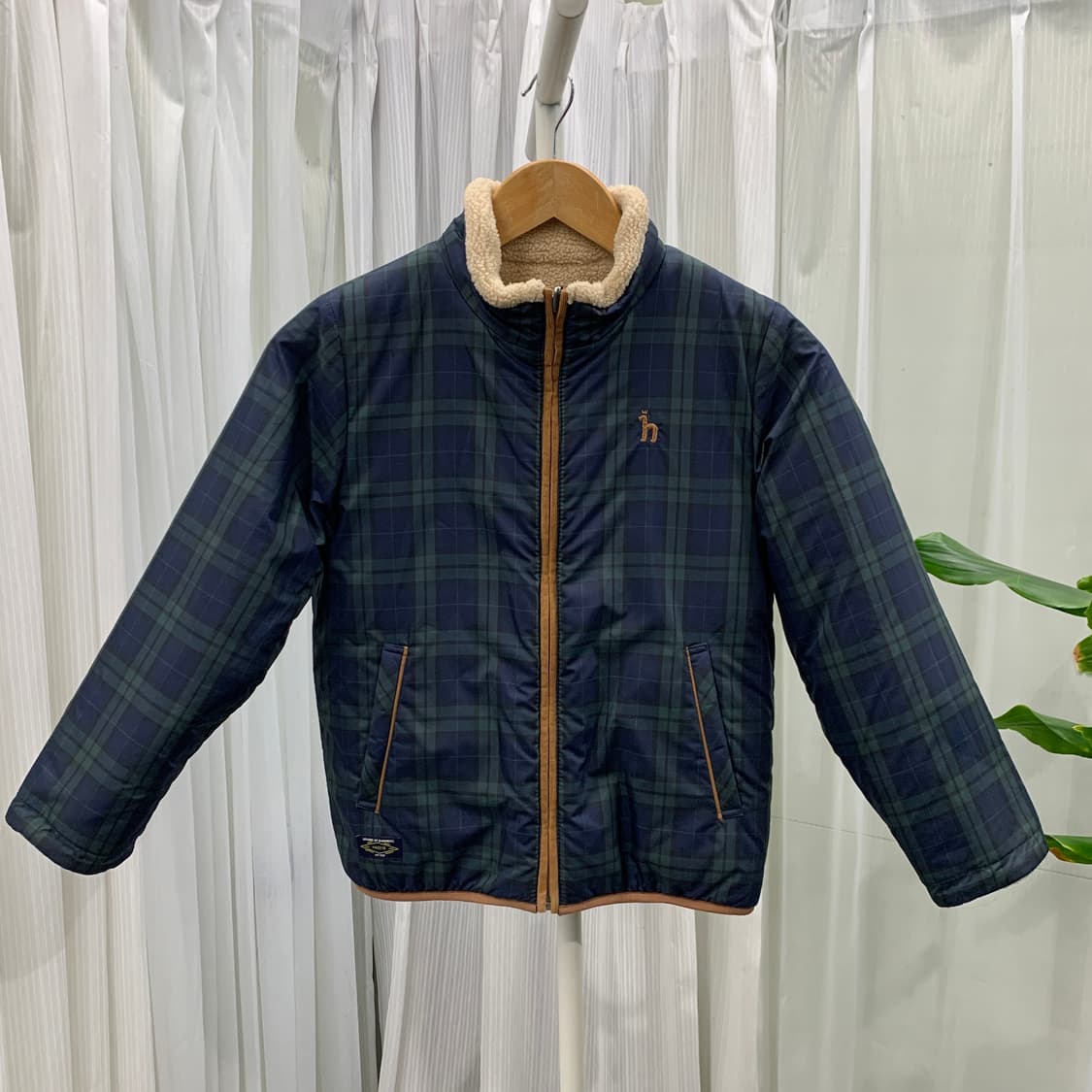 헤지스 키즈 리버시블 체크 플리스 점퍼 1717 상품이미지5