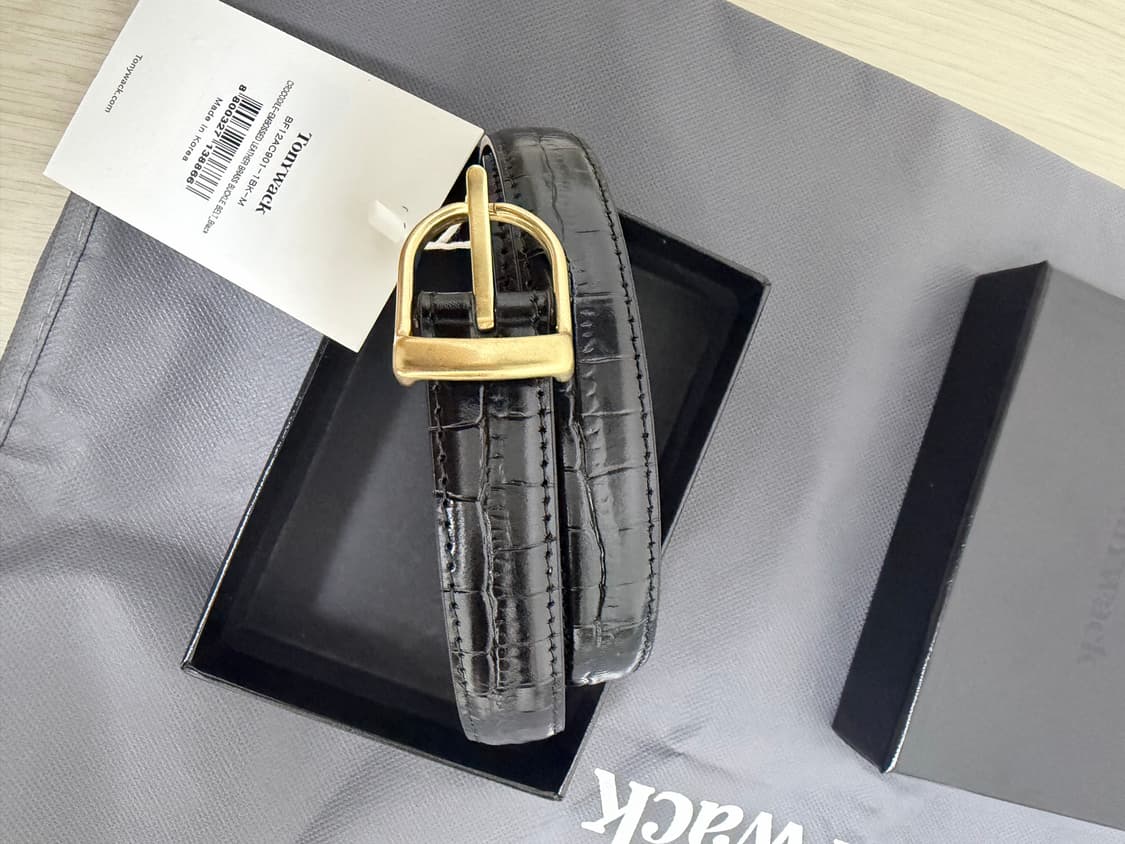 토니웩 크로커다일 레더 벨트M 상품이미지1