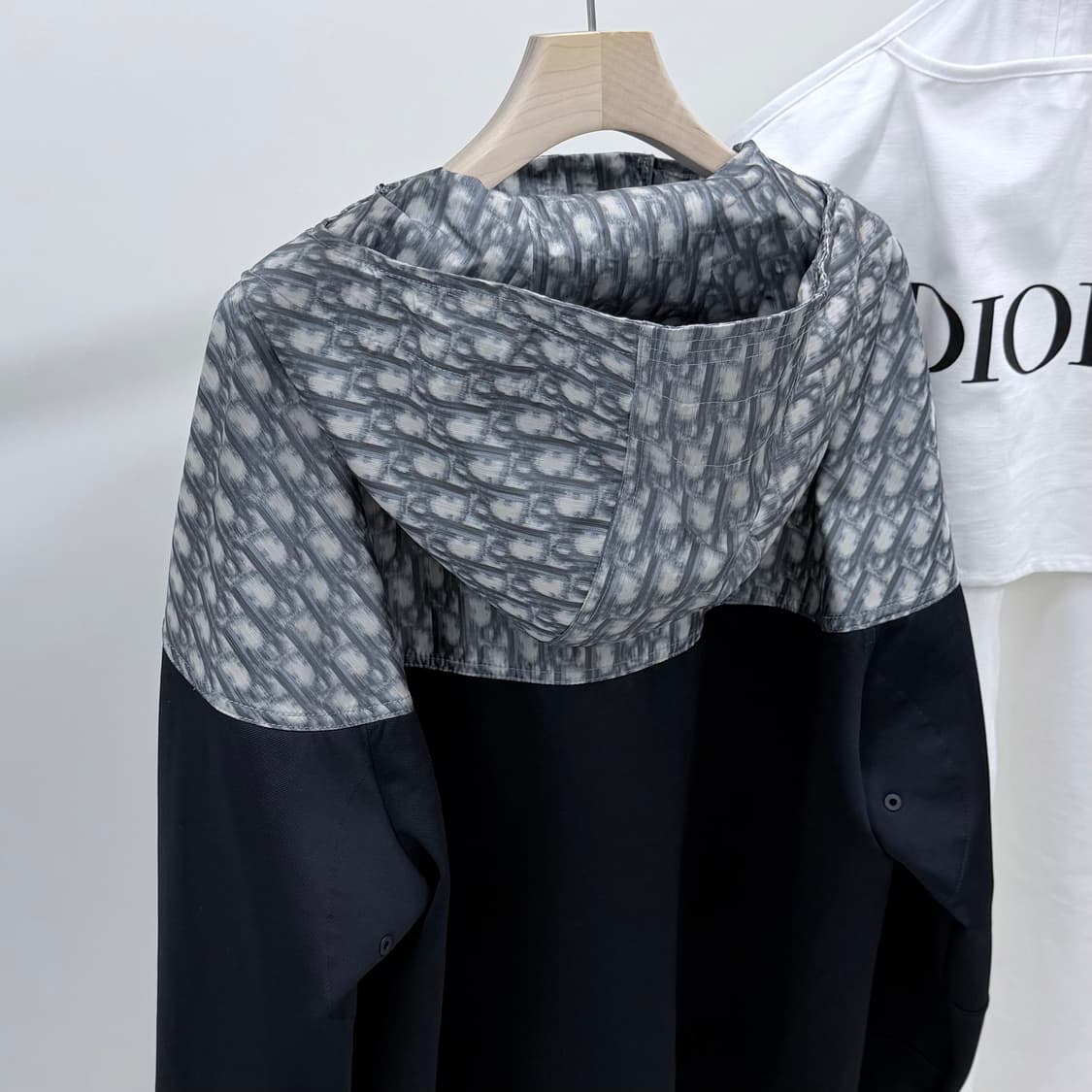 [S+급/2XL] 디올 x 스투시 오블리크 후드 아노락 자켓 블랙 상품이미지6