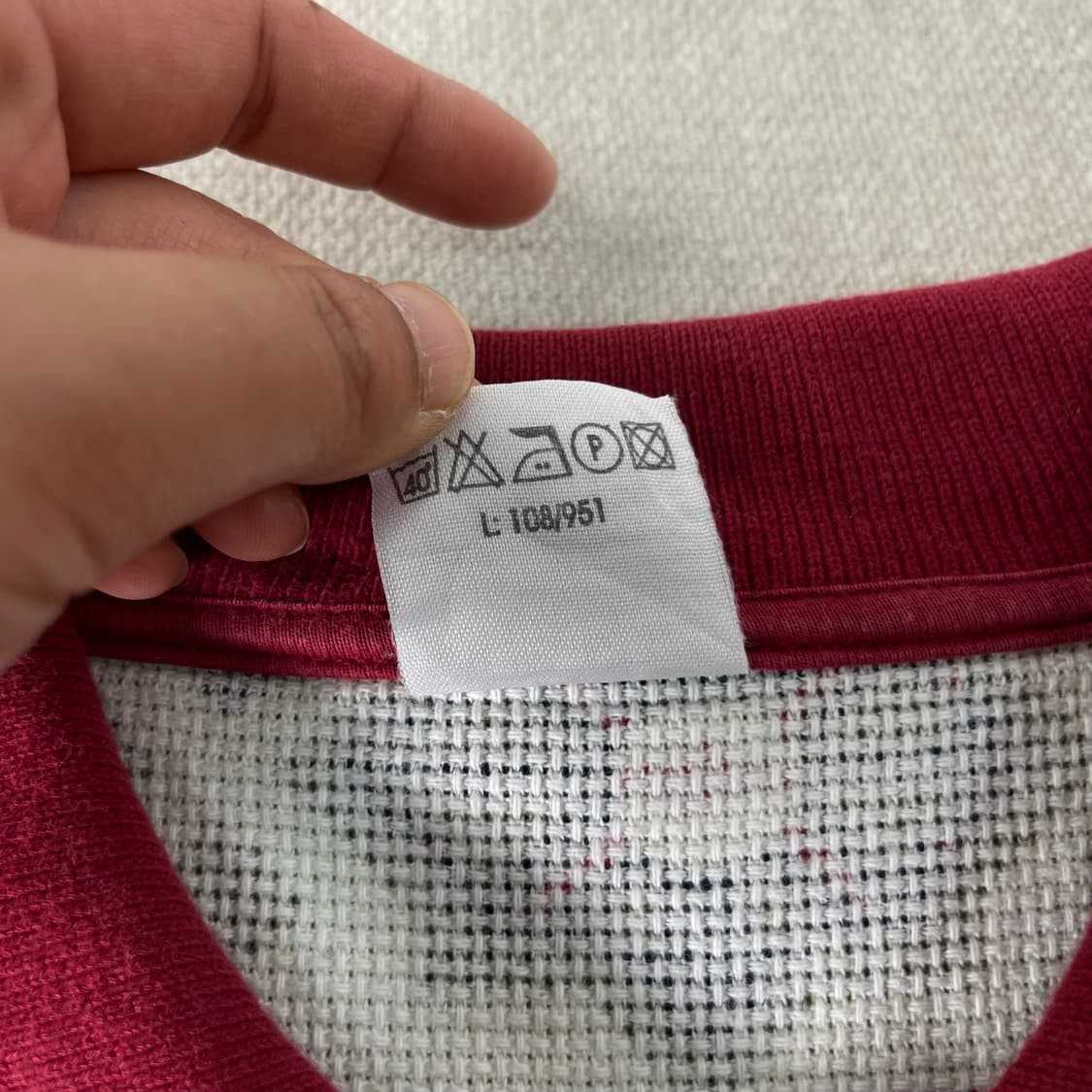 105 00s 빈티지 패턴 카라 코튼 니트  상품이미지4