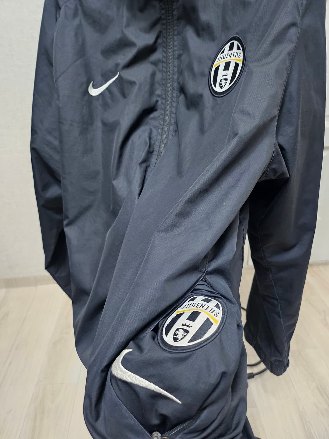 (100~105)L☆초대장급☆아디다스 유벤투스 [블랙] 레인자켓 바람막이 상품이미지2