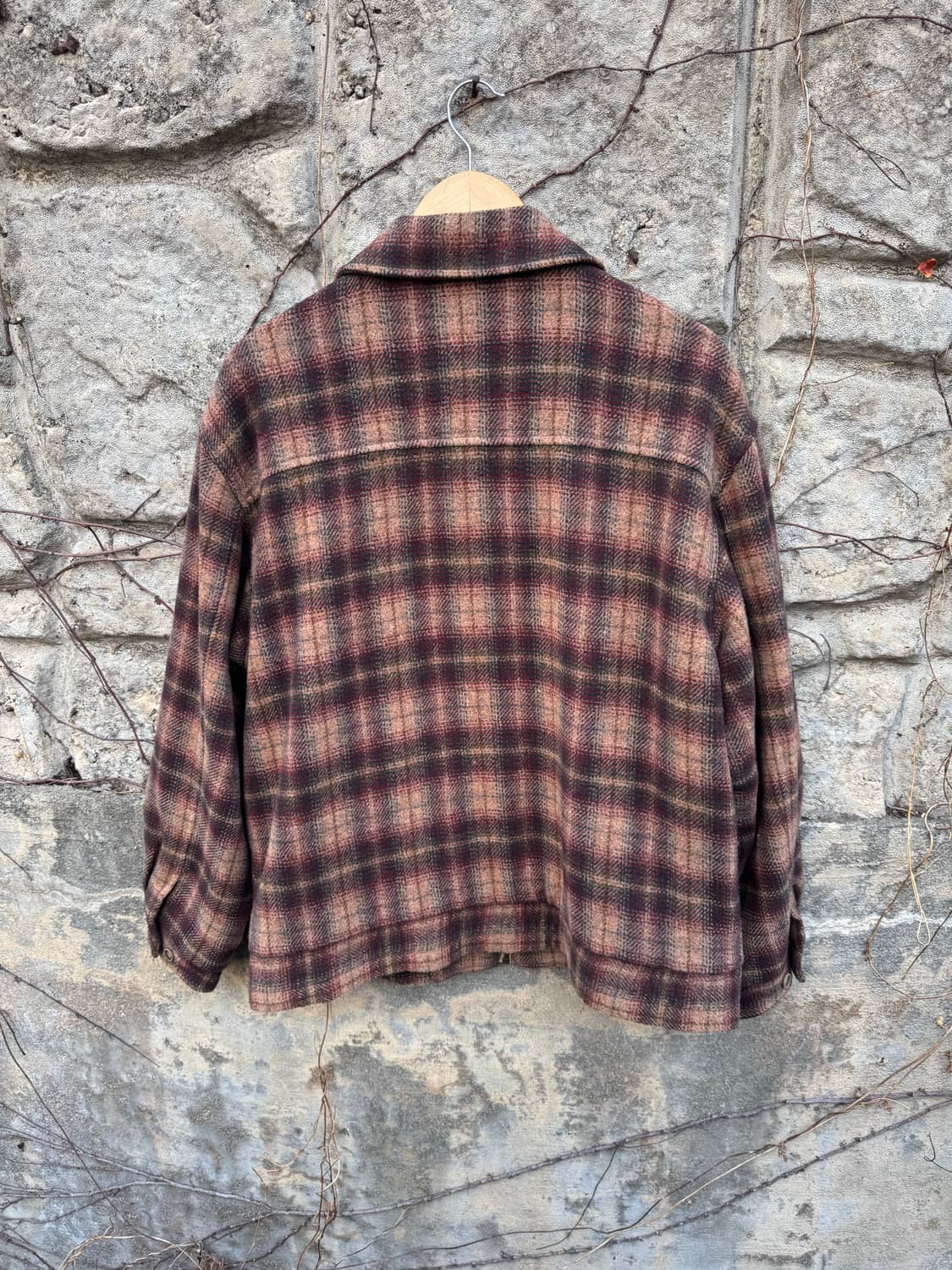 에드윈 빈티지 울 블루종 봄버 체크 자켓 상품이미지2