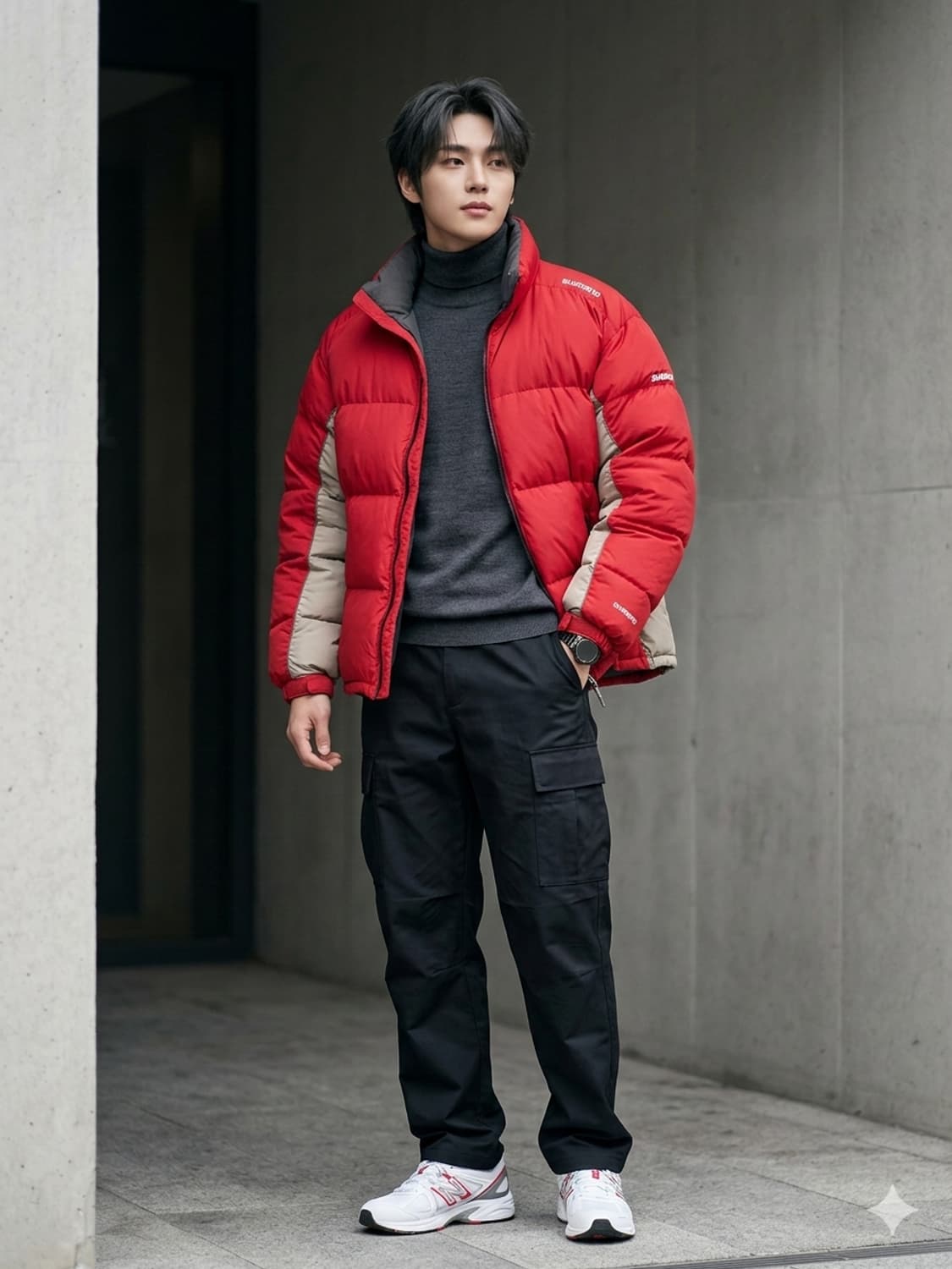 시마노(SHIMANO) STRV+6 그레이 구스다운 방한 패딩 자켓 상품이미지1