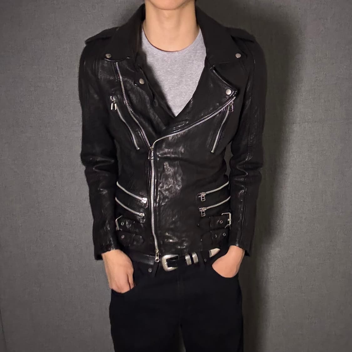 lamb skin leather jacket 상품이미지1