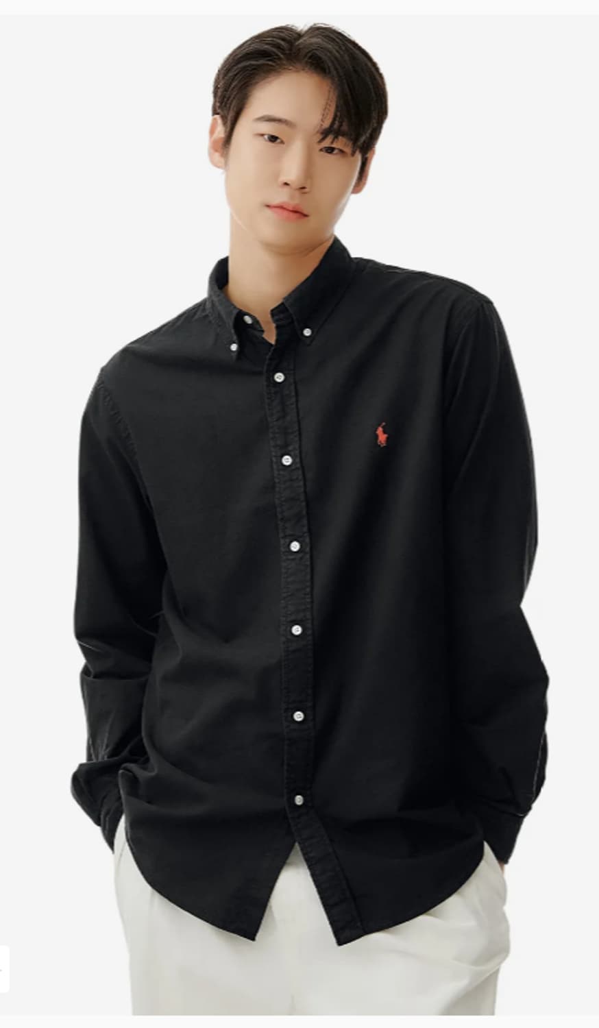 폴로 랄프로렌 옥스포드셔츠 블랙 색상 커스텀핏 XL 사이즈 상품이미지1