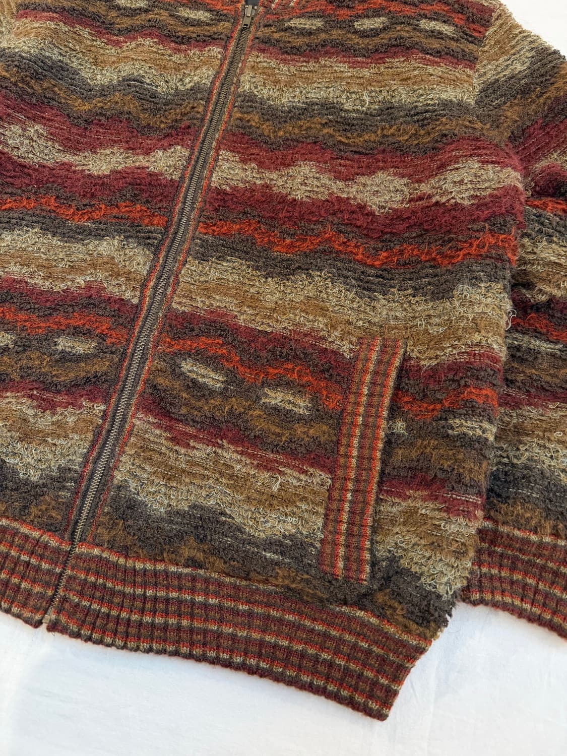 90s 미쏘니 스포츠 아카이브 리버시블 앙고라 울 봄버 자켓 상품이미지5