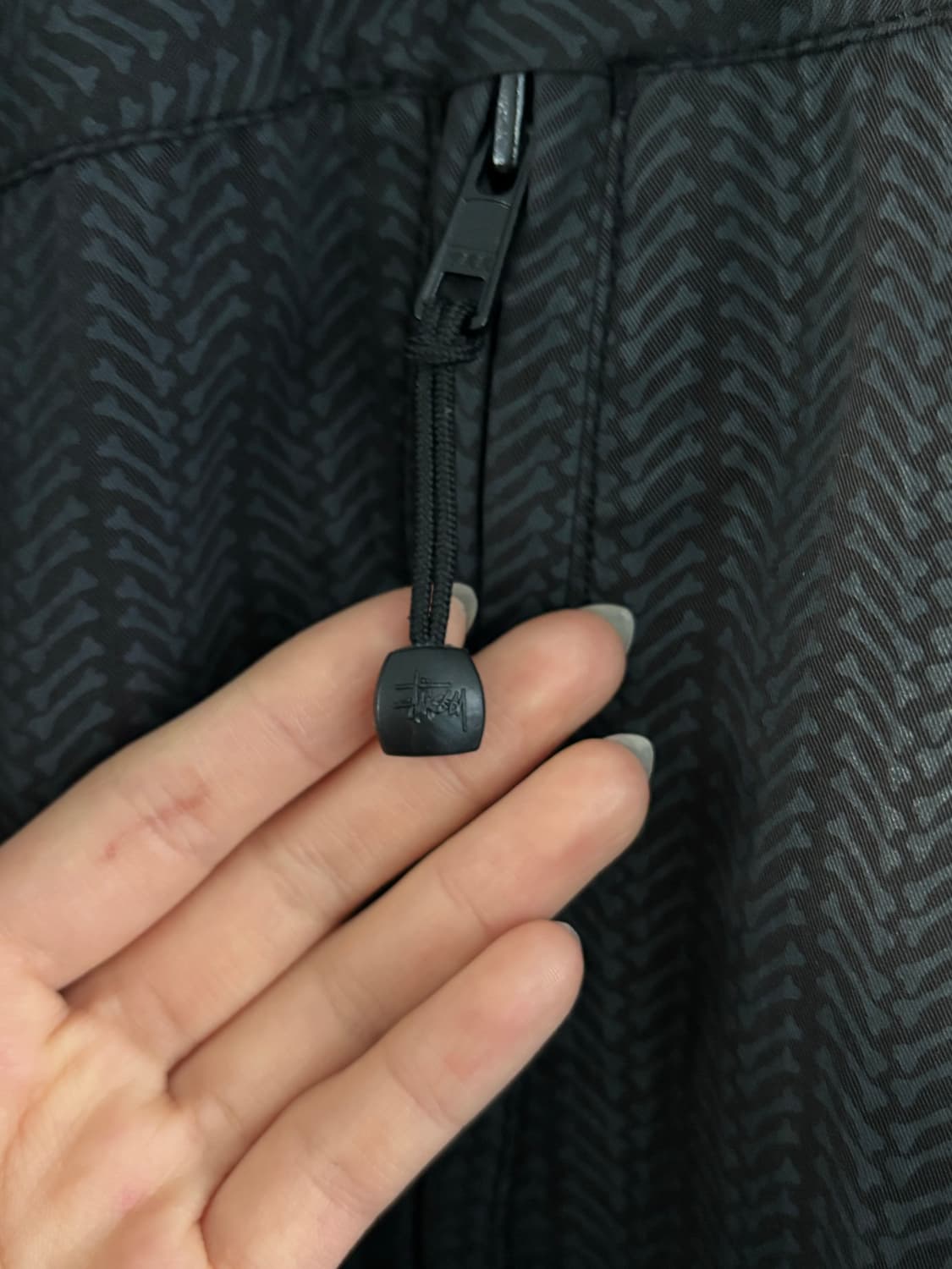 Stussy 올드 스투시 차콜 헤링본 후드 자켓  상품이미지6