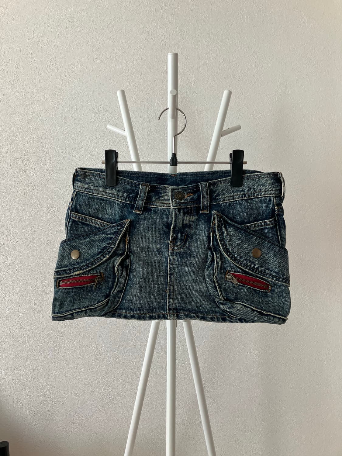 일본빈티지 카고 데님 스커트 y2k 초미니스커트 카고스커트 상품이미지1