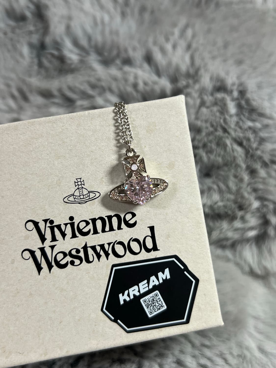 정품) 비비안웨스트우드 목걸이 아리엘라 핑크 플래티넘 로즈 상품이미지4