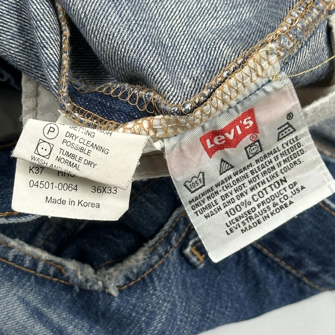 리바이스 501 오리지널 워싱 데님 팬츠 (36인치) 상품이미지8