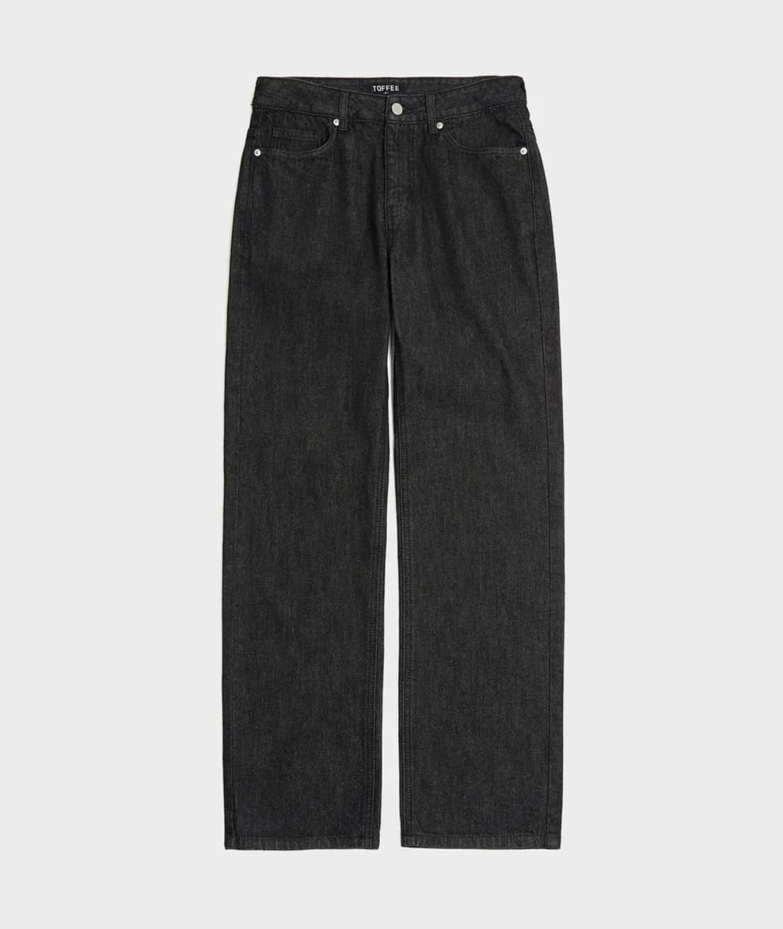 토피 와이드 데님팬츠 블랙 상품이미지2