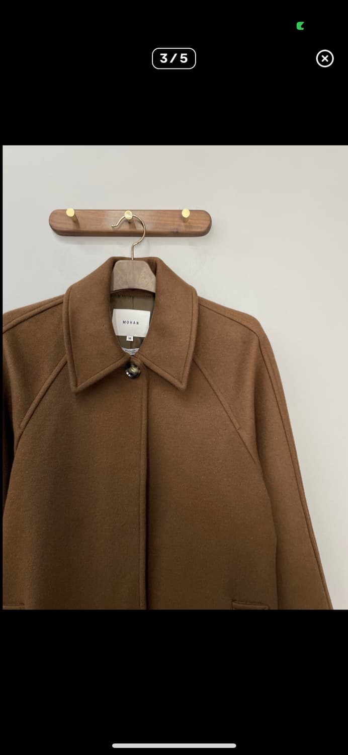 모한 울 버튼 카멜 롱 코트 A3344 상품이미지3