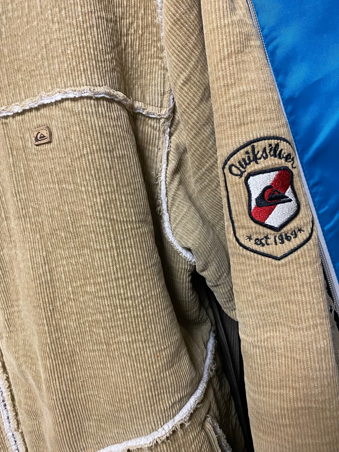 퀵실버 양털 코듀로이 후드집업자켓 M 상품이미지2