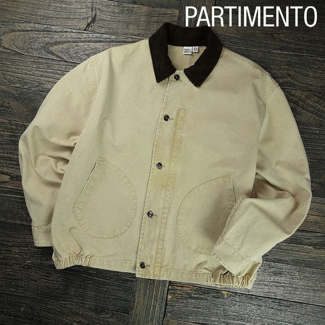 [파르티멘토] 코듀로이 골덴 카라 오버핏 워크 자켓 샌드 M19285 상품이미지1