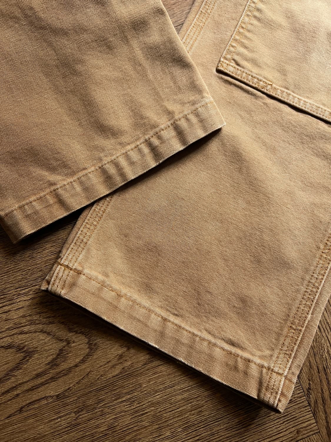 [36]칼하트 USA 빈티지 페이딩 브라운 더블니 워크 팬츠 상품이미지5